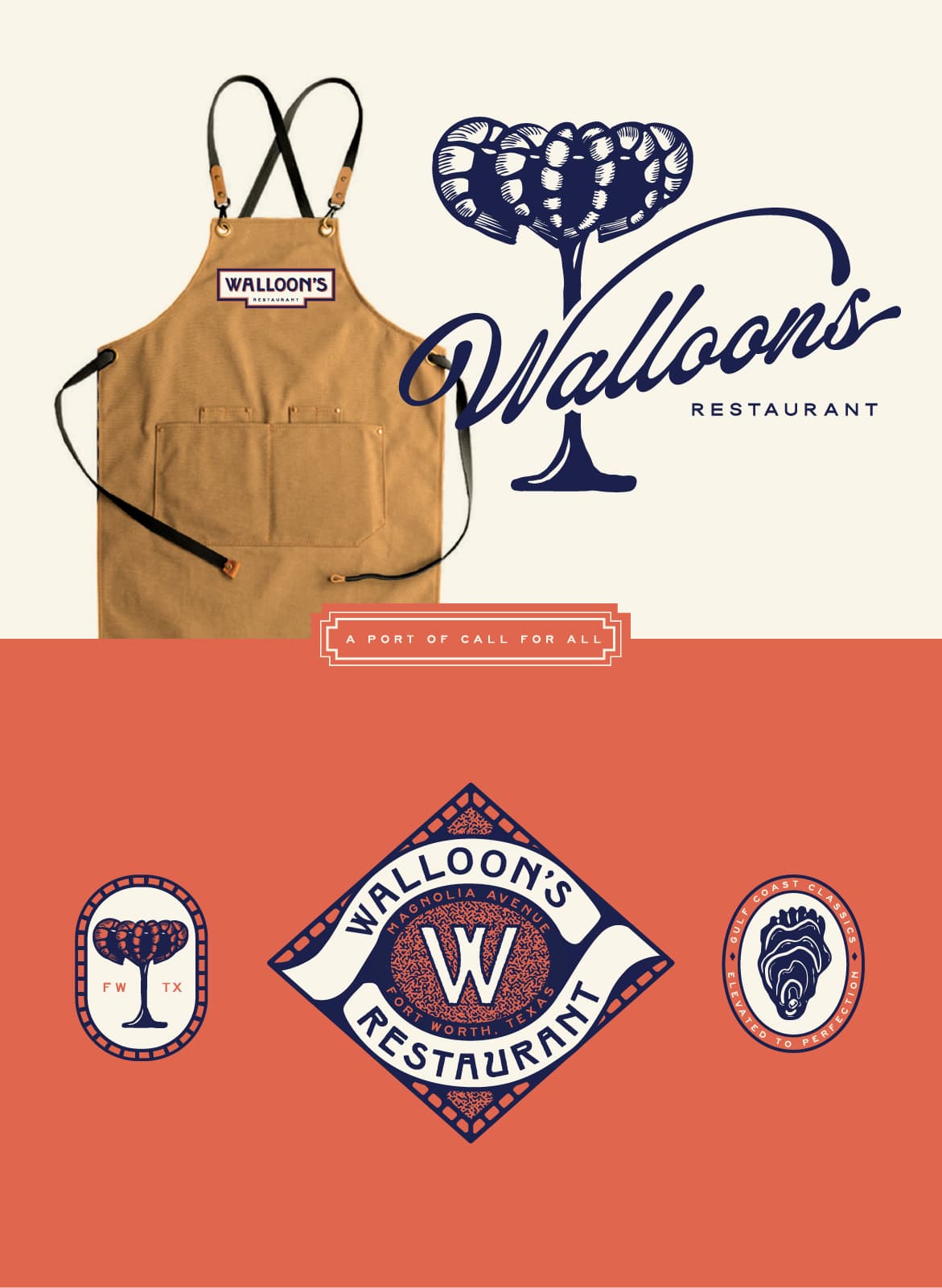 walloon's restaurant branding design identity collateral