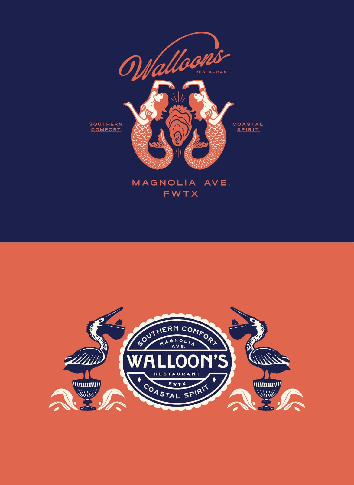 walloon's restaurant branding design identity