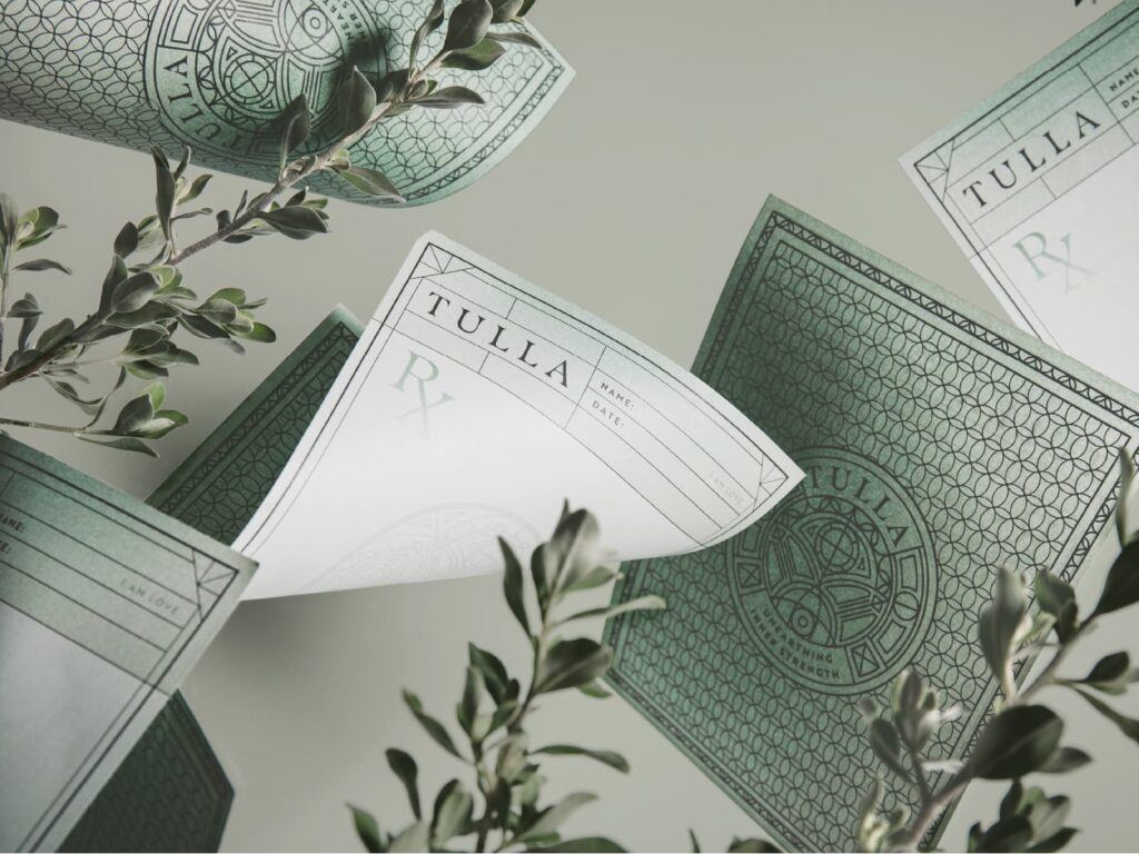 tulla design printed collateral RX pads