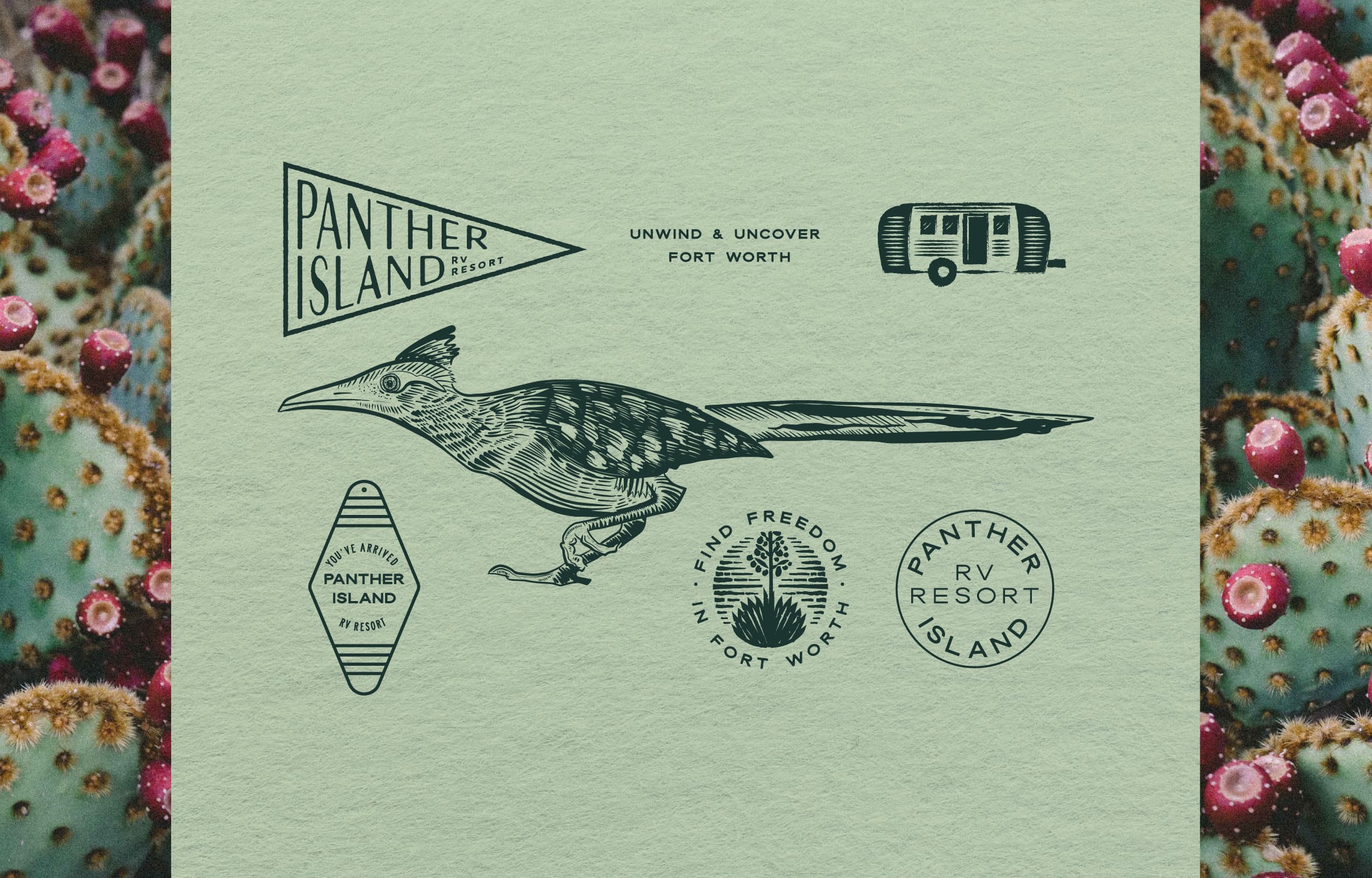 Panther Island RV Resort graphic design elements