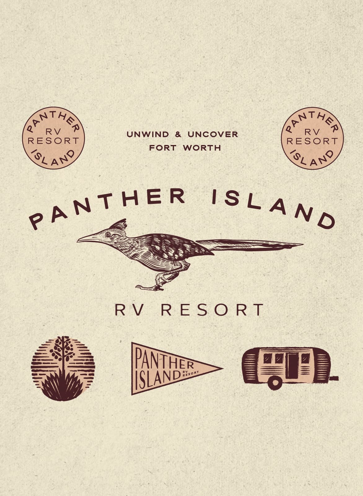 Panther Island RV Resort graphic design brand specimen