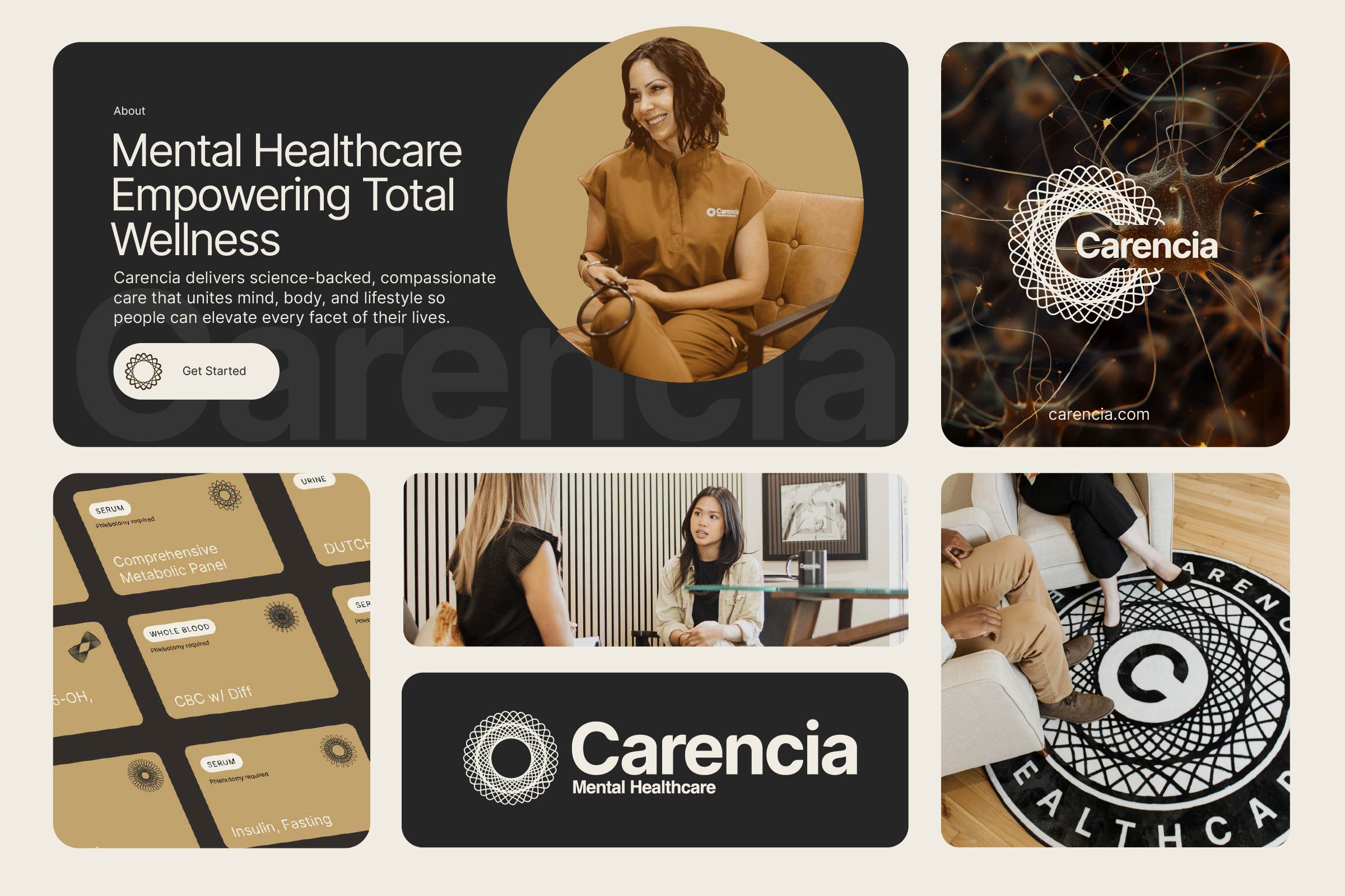 carencia mental health branding design