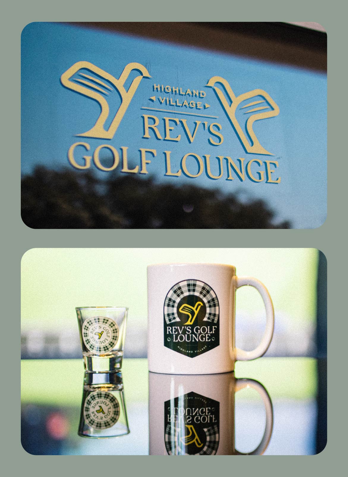 revs golf lounge branding and web design and development