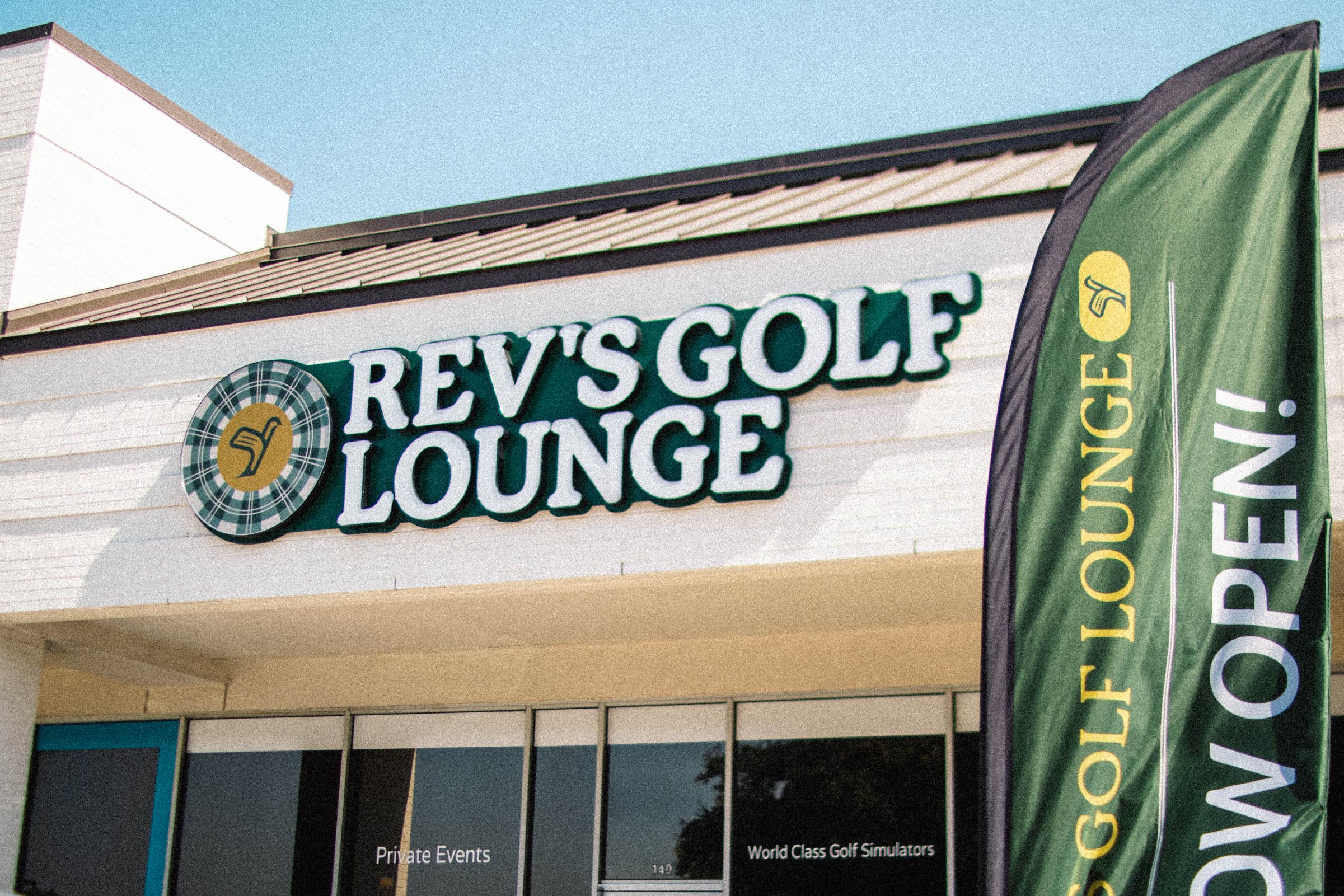 revs golf lounge branding and web design and development