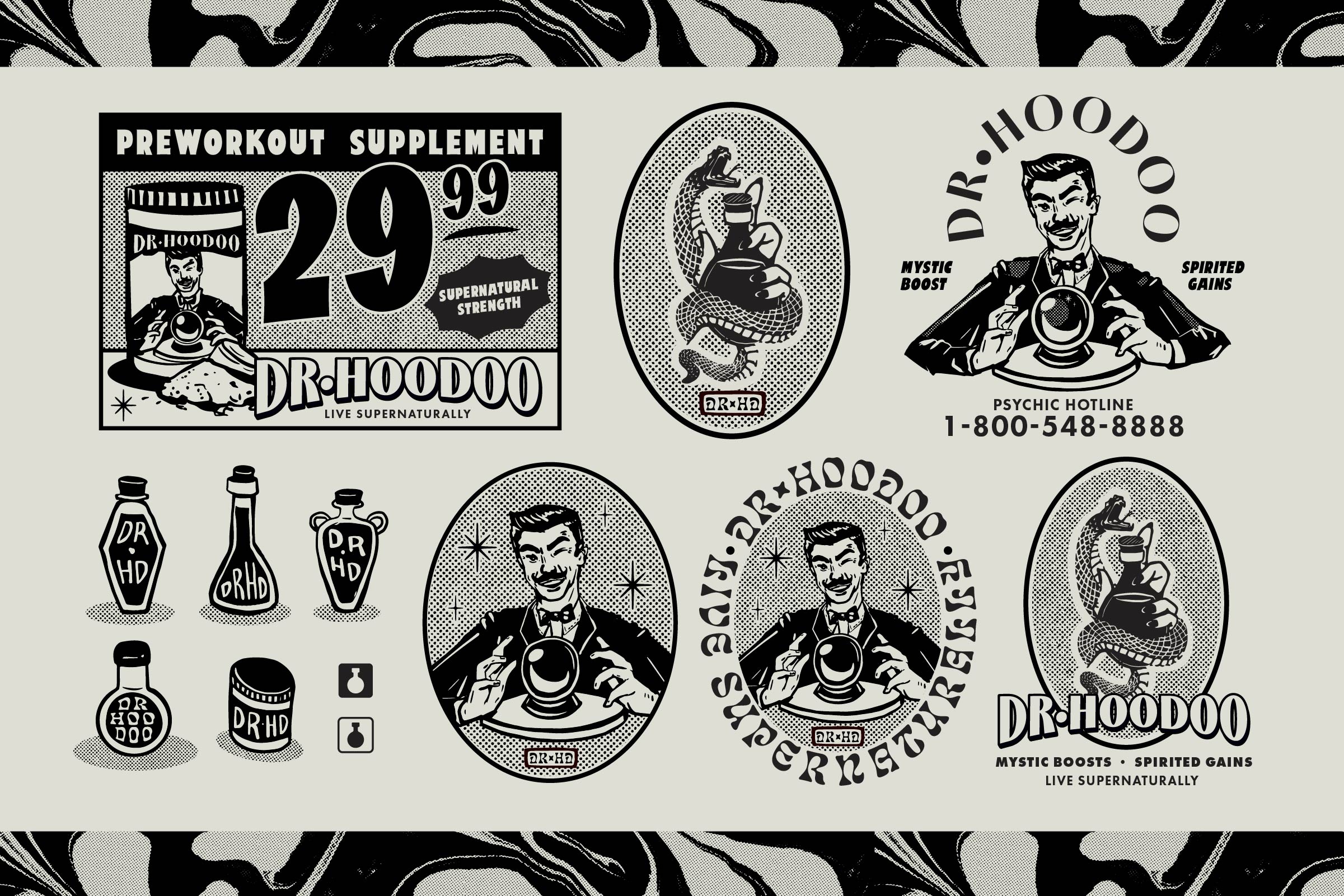 Dr. Hoodoo branding, visual identity, and packaging design