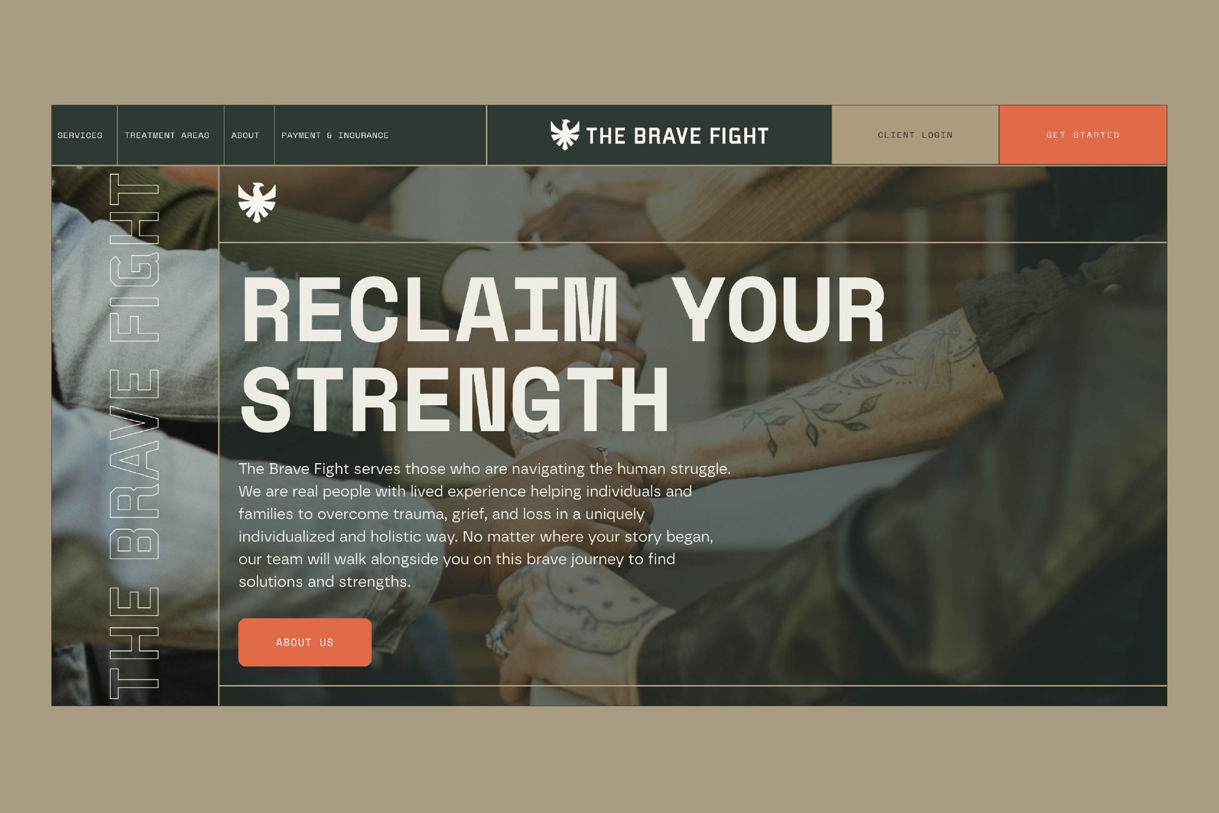 the brave fight branding and web design and development